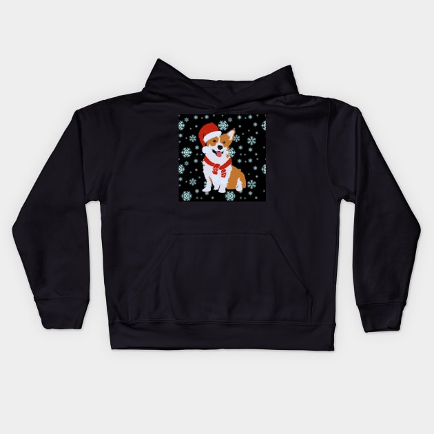 Snow Puppy Kids Hoodie by Gileart